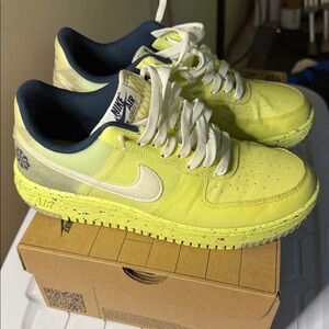Nike Air Force 1 Crater Lt Lemon Twist White